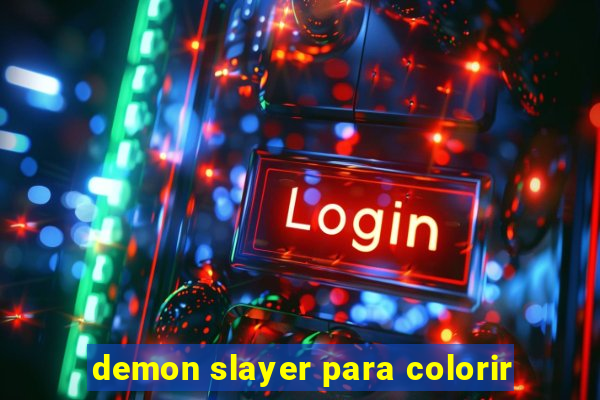 demon slayer para colorir